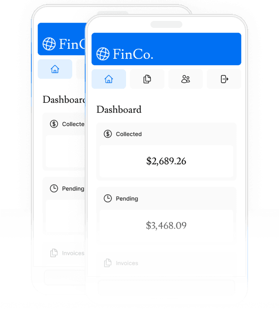 screenshots of dashboard project showing mobile version